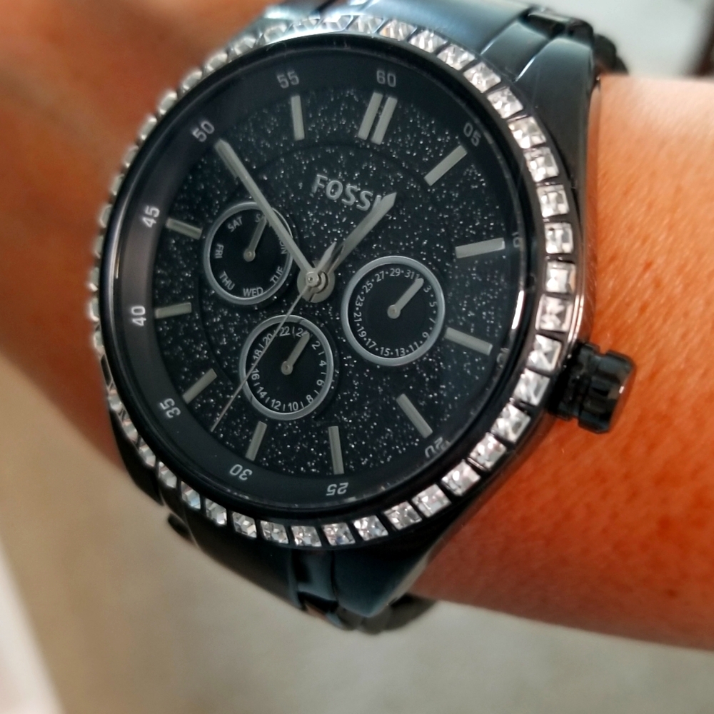 Black Fossil watch